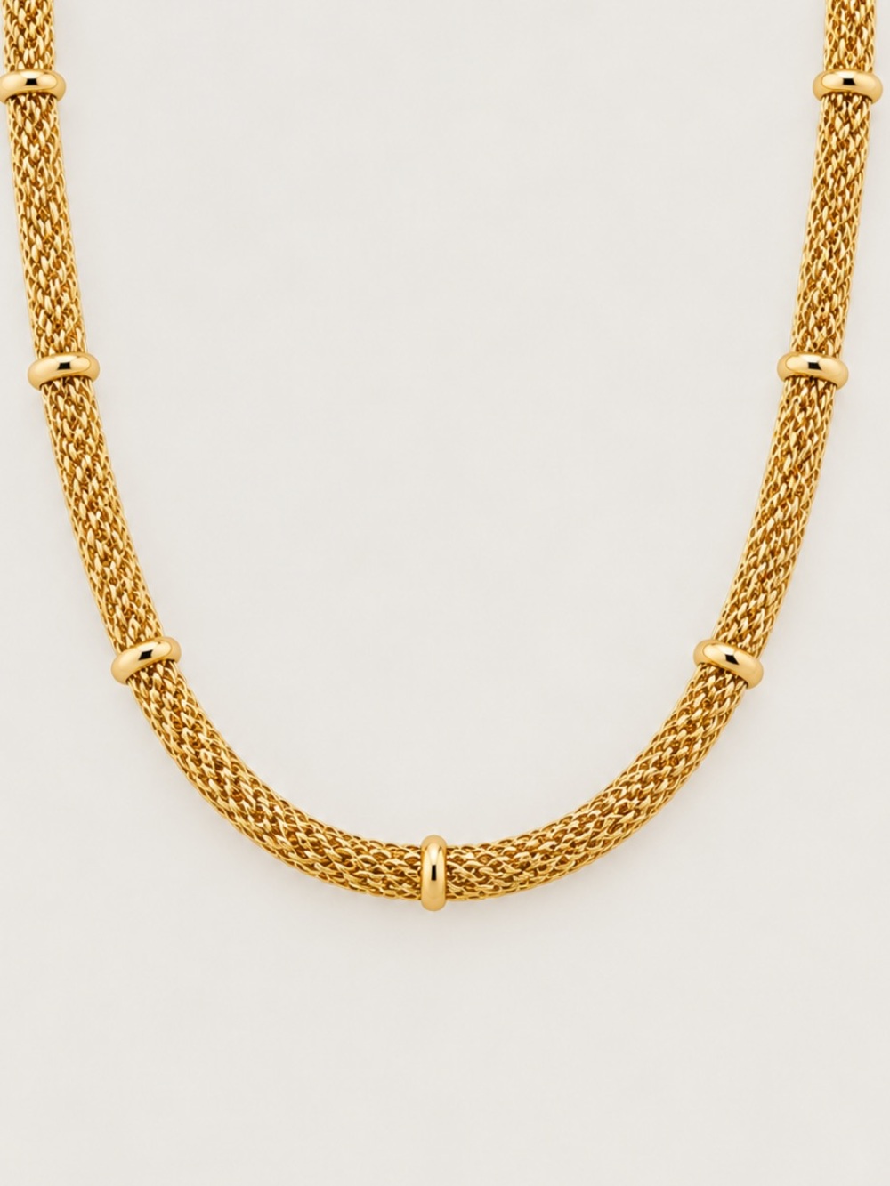 New! Gold Mesh Bar Chain Necklace NWOT